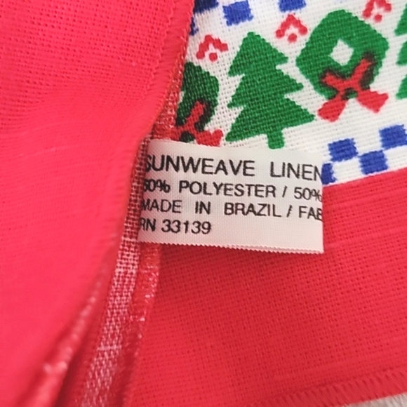 Christmas Ducks Linen Napkins -Set of 6 - Picture 6 of 7